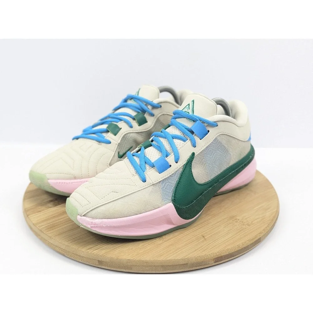 Nike‎ Mens 8 Giannis Immortality 3 Basketball Shoes White Green Pink Sneakers